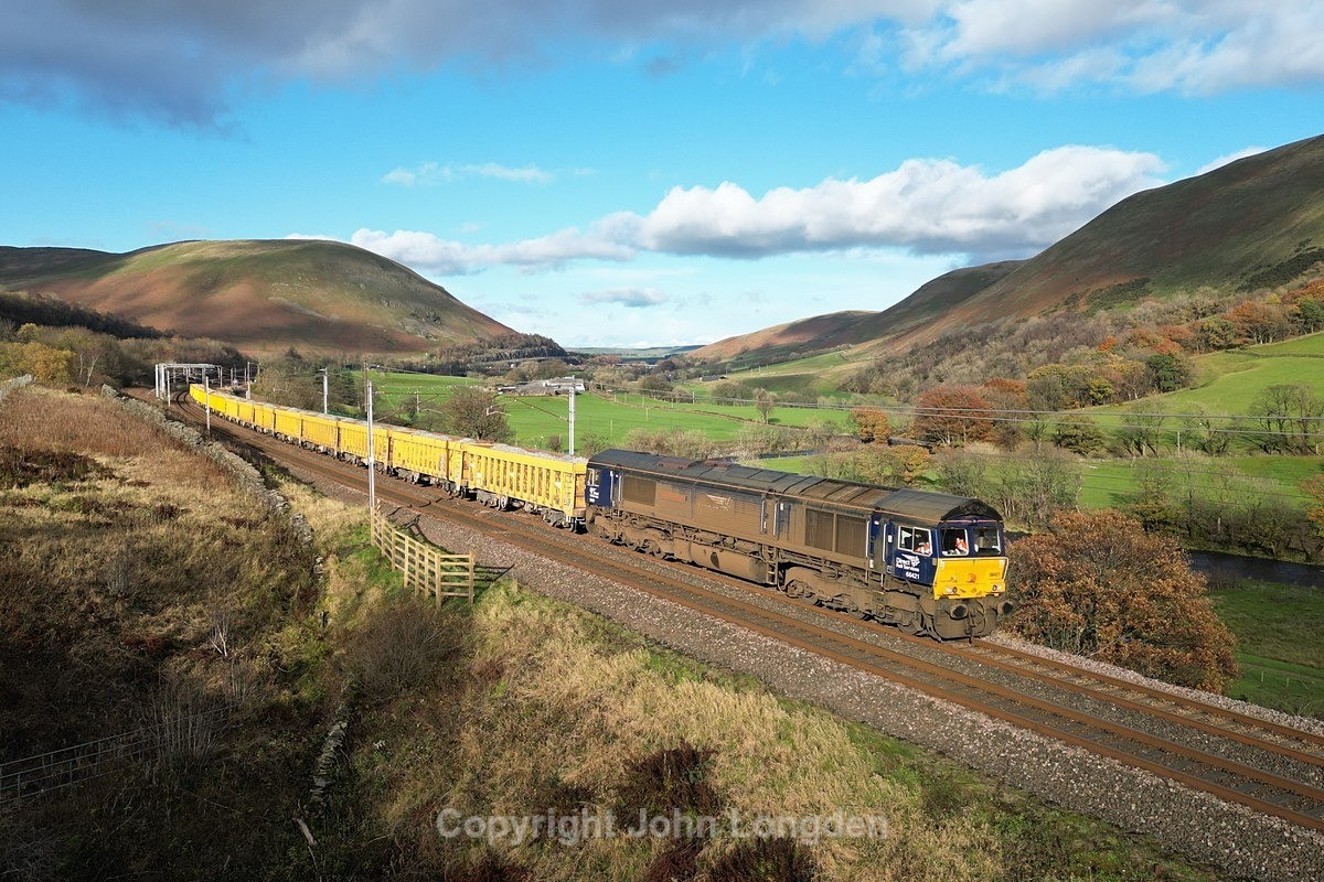 JL - 10.11.23 66421 6K06 Shap - Crewe, Dillicar Common - West Coast Main Line (north to south)