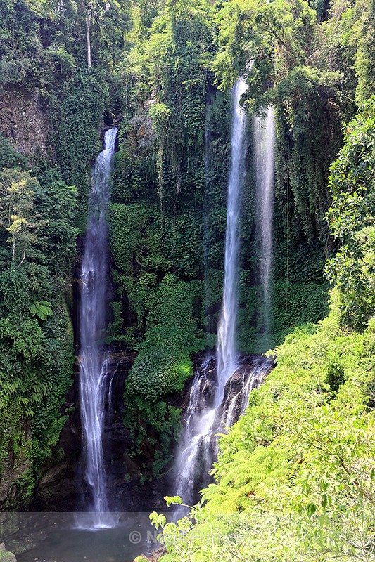 Distant View of Sekumpul Waterfall, Bali - Bali, Indonesia