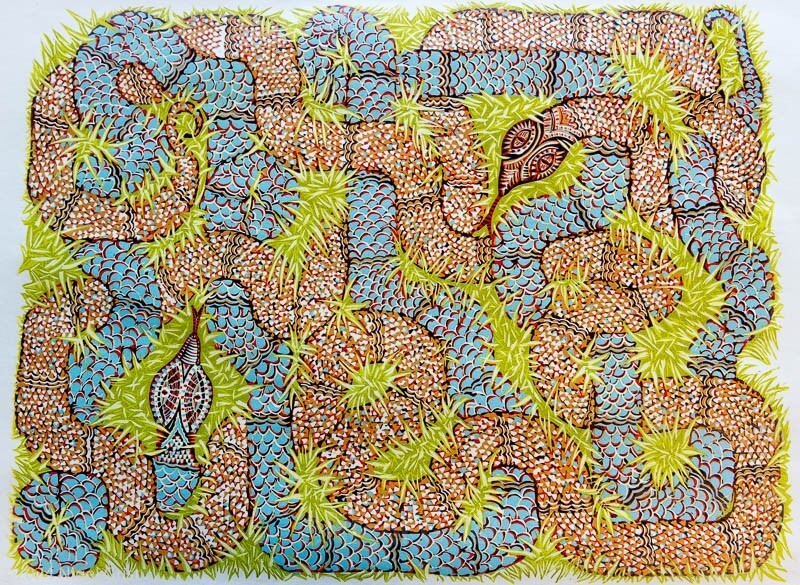  - Linocut