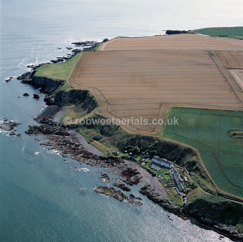 A00737B Coastline South of Lunan Bay from above Ethie Haven in 2018 - East and north coastlines