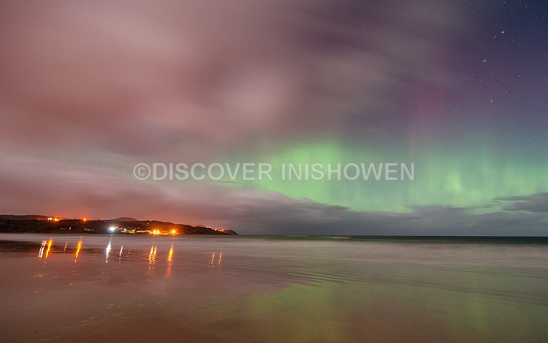 Culdaff beach - Aurora Borealis (Northern Lights)