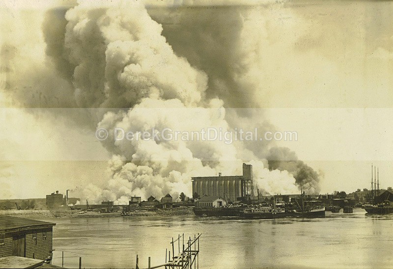 Waterfront Fire West Saint John June 22 1931 New Brunswick - Historic New Brunswick