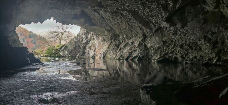 Inside Rydal Cave, Lake District - Cumbria