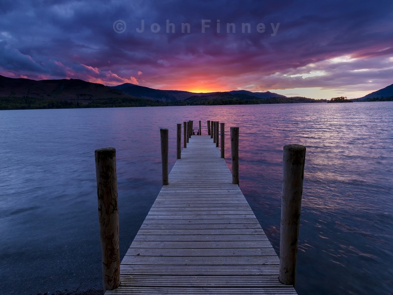 Jetty sunset, Derwent water, Lake District. - Lake District & Cumbria