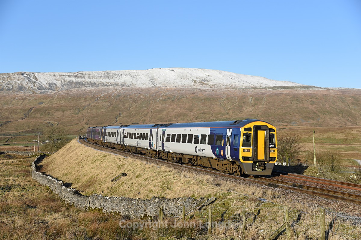 JL - 8.1.18 158755 & 158855 Skipton - Carlilse, Ribblehead - Ribblehead