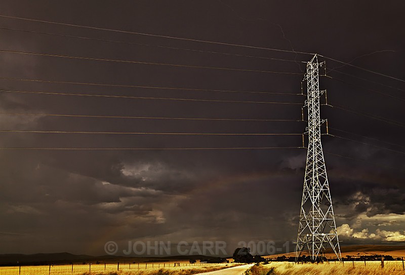 Tower Lightning & Rainbow-3200-199-HDR - A STORMY MONDAY & FRIDAY-NOVEMBER 2012