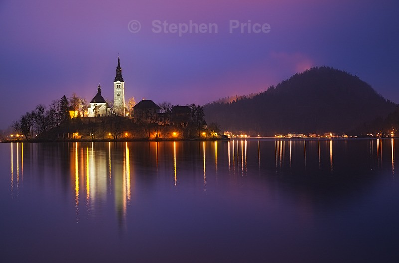 Lake Bled Slovenia Before Dawn | Predawn Lake Reflections