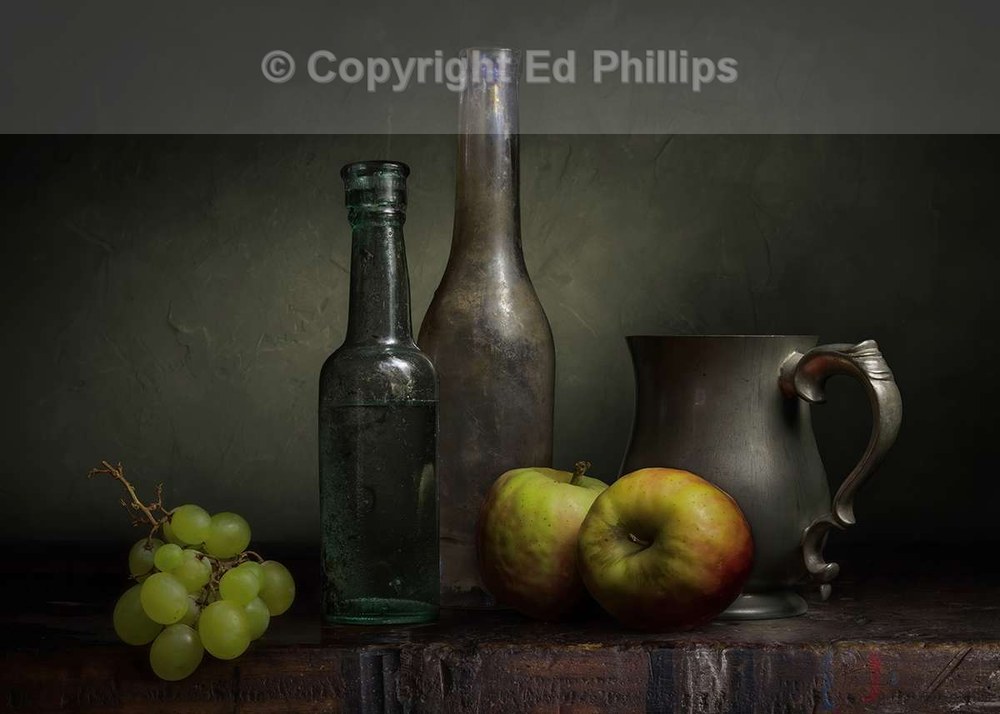 Grapes and Two Apples