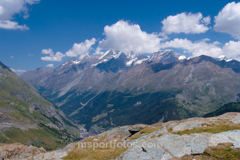 Schwarsee view of the Monte Rosa - Travel, city/land scapes