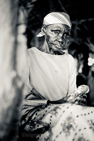 South Sudan, Referendum, Elderly Lady on Day of Voting, Kotobi, Sudan