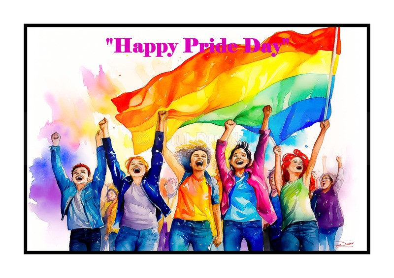 Spectrum of Joy, Pride Day Paintings by Paul Duddell, Whispers & Strokes - Artist, Painter, and Photographer