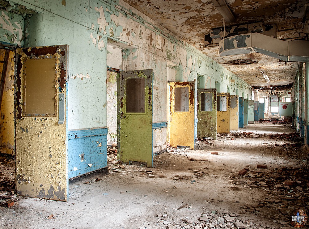 Abandoned Greystone Park Psychiatric Center | Colorful Seclusion Doors - Greystone Park Psychiatric Center