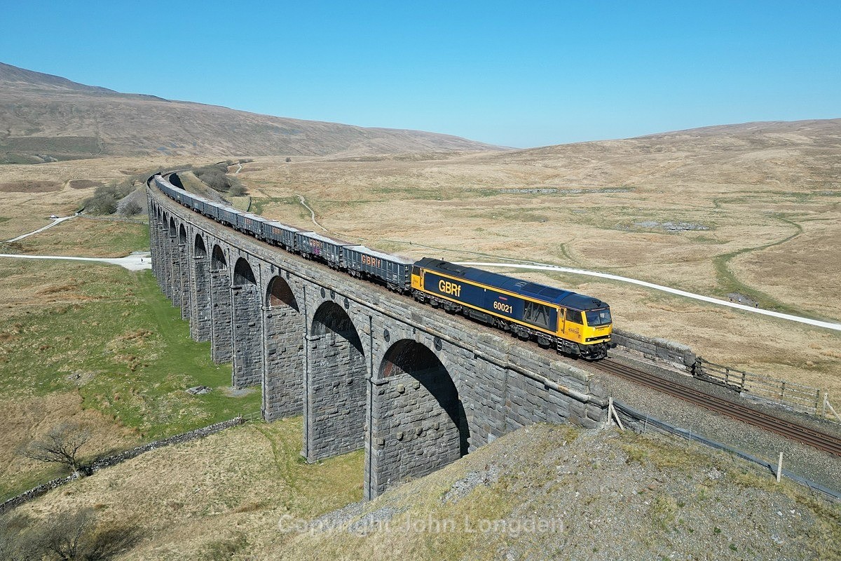 JL - 10.4.25 60021 6F69 Ribblehead - Tuebrook, Ribblehead Viaduct - Latest shots