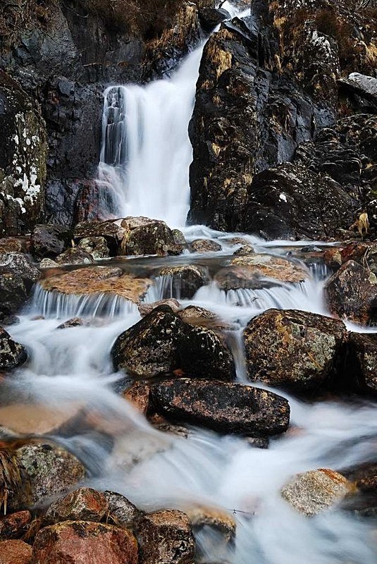 Waterfalls coming off Ben Nevis - Scotland