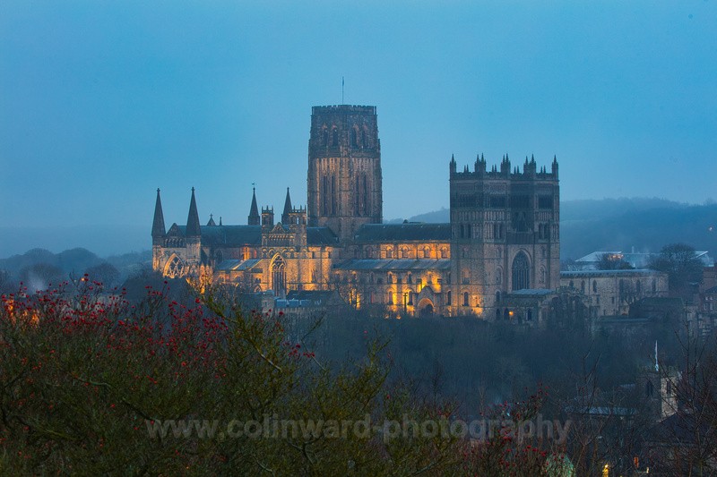Durham Cathedral at Dusk.    ref 9883 - County Durham