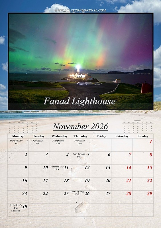 14 November 2026 - 2026 Scenes of Donegal Calendar