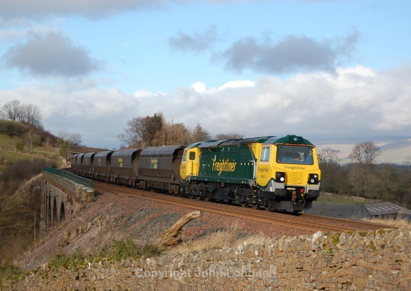 23.1.12 - 70013 6M11 Killoch - Fiddlers Ferry, Crosby Garrett - Crosby Garret