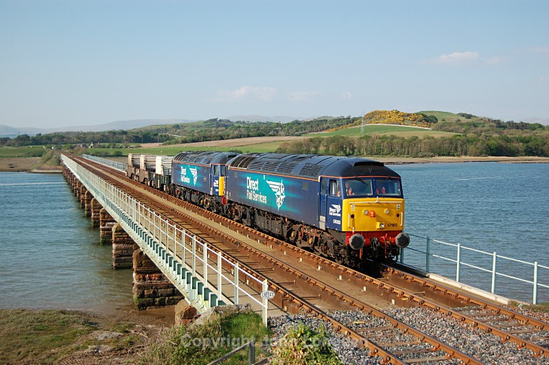 JL - 12.5.16 57003 57301 6K73 Sellafield - Crewe, Eskmeals - Cumbrian Coast (north to south)