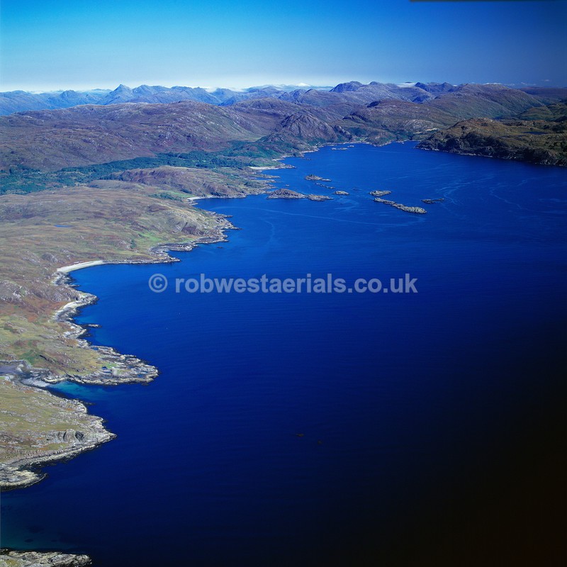 aerial pictures of Scotland west coast coastline by Arisaig