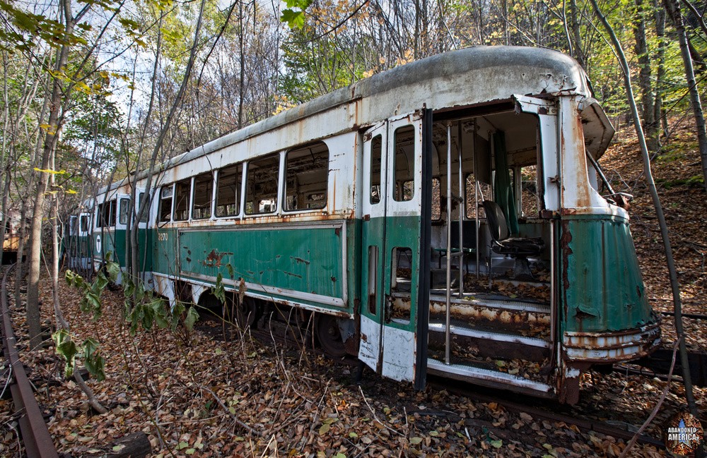 Trolley Graveyard | Boston Green Line Trolleys - The Trolley Graveyard