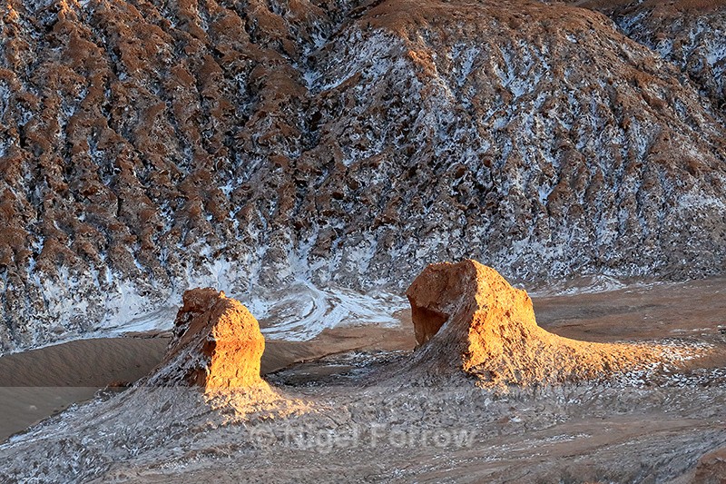 Rocky outcrops in Moon Valley at sunset, Atacama Desert, Chile - Chile
