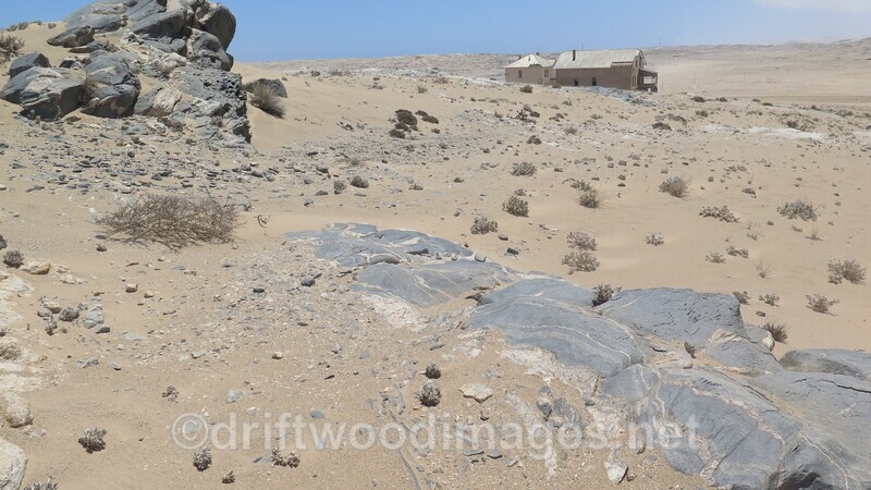 Namibia Ludertitz Kolmanskop gneiss and desert view - Namibia, Southern Africa