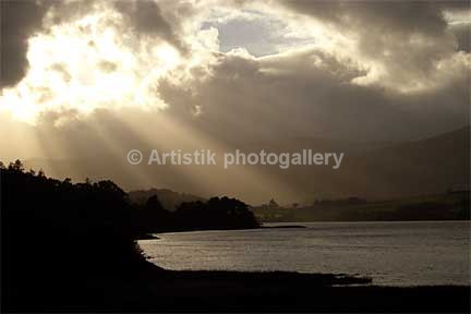 Sunbeams over Glan Conwy