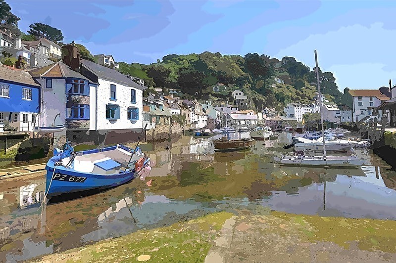 Boats and Low Tide - Polperro