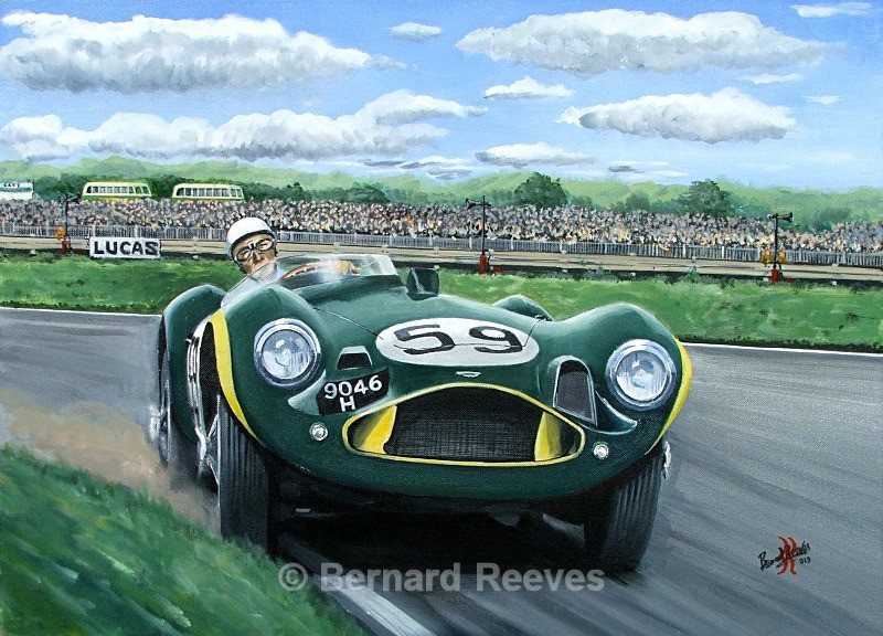 Stirling Moss Aston Martin DB3S Goodwood 1956 - Classic cars