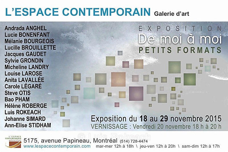 Petits formats 2015 - De Moi à Moi, Petits Formats