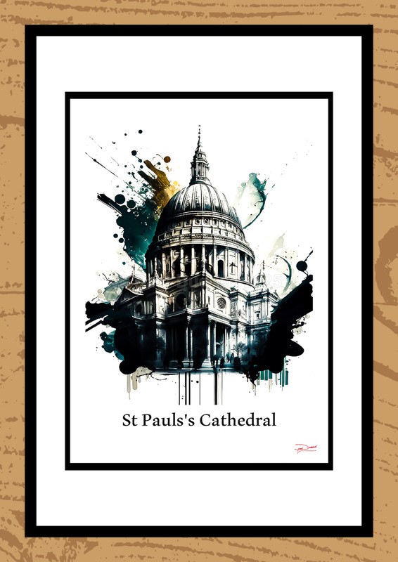 St Paul's Cathedral Ink Paintings by Artist Paul Duddell