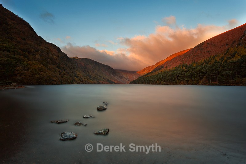 Cross In the Lake at Glendalough in County Wicklow Ireland
