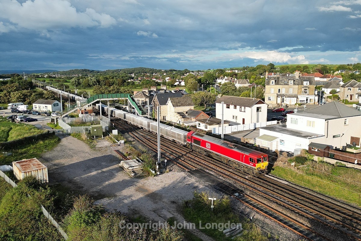 JL - 16.8.23 66094 6V71 Hardendale - Margam, Hest Bank - West Coast Main Line (north to south)
