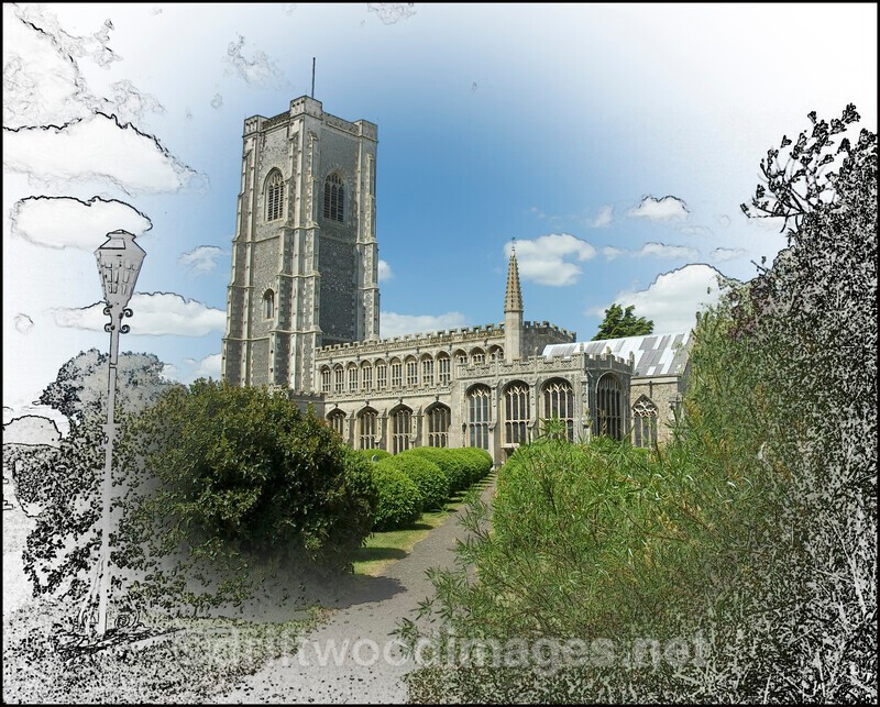Lavenham Suffolk Church exterior - Lavenham Suffolk