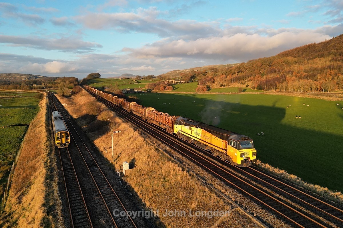 JL - 28.11.23 70812 6J37 Carlisle - Chirk, Settle Jn - Settle Junction