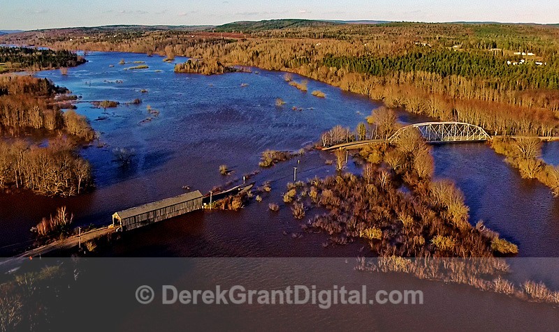 Bloomfield Creek - Spring Flood 2018 New Brunswick Canada - Extreme Weather