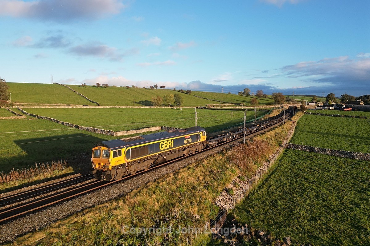 JL - 14.10.23 66710 4S57 Hams Hall - Mossend, Shap - West Coast Main Line (north to south)
