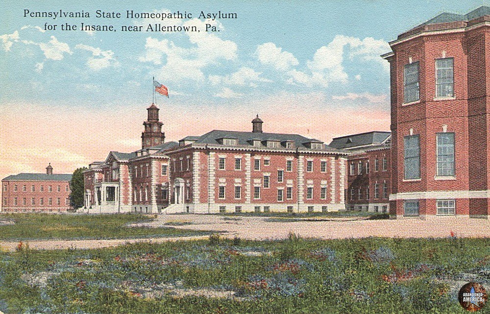 Pennsylvania State Homeopathic Asylum for the Insane Postcard - Allentown State Hospital