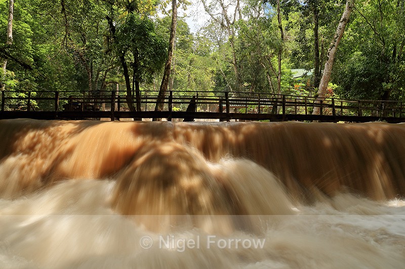 Walkway over Tad Sae waterfall, Laos - Laos