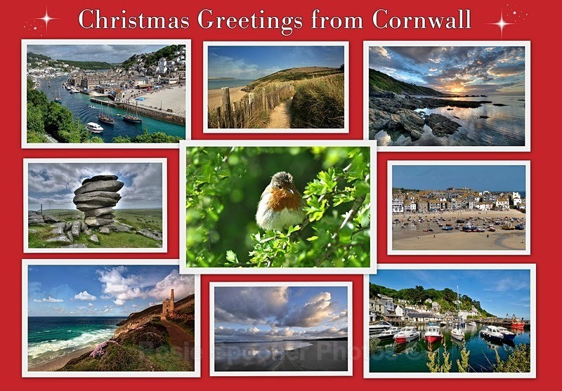 5 left CW15 Beautiful Views around Cornwall - XMAS CARDS Looe Polperro and General Cornwall