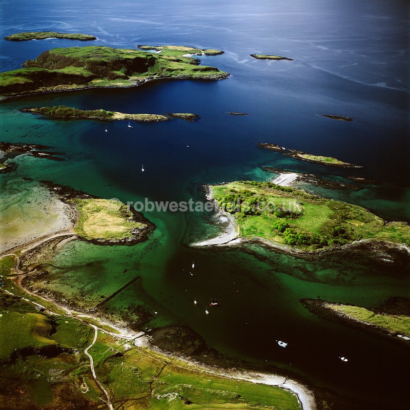 aerial pictures of Scotland west coast Islands of Lismore