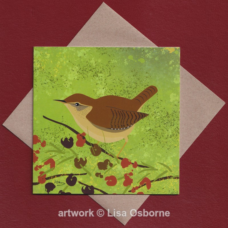 Wren greetings card - Cards