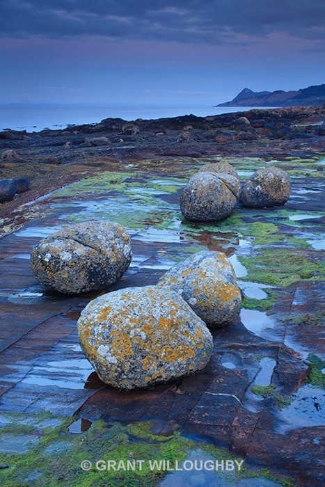 Arran Pirates Cove at sunset - Vertical Images