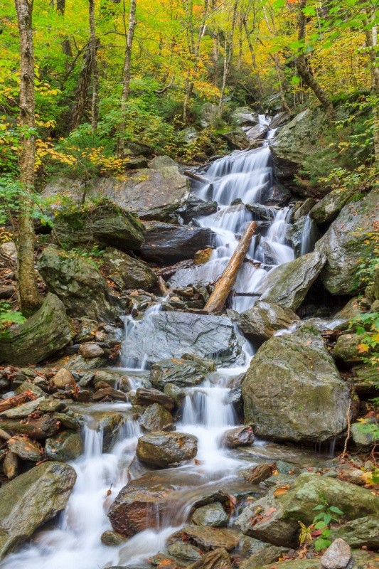 Falls on Hell Brook Trail Vertical - Vermont & Long Trail