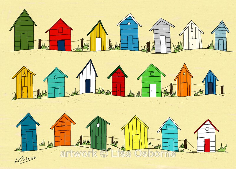 Beach huts - DIGITAL ARTWORK