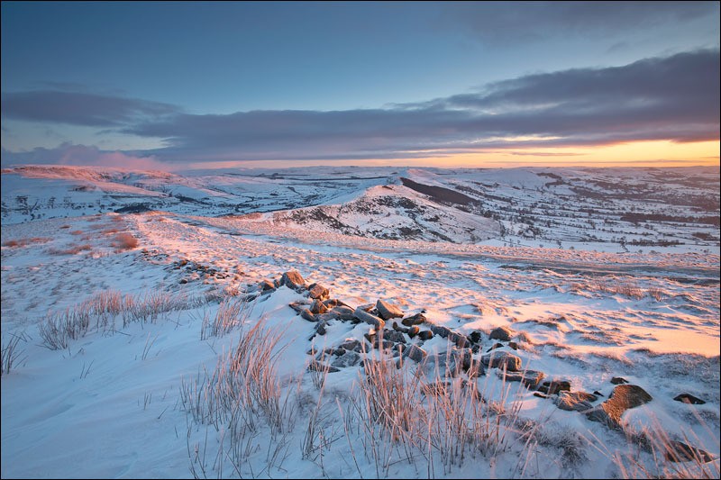 Mam Tor Winter Dawn - Peak District Winter