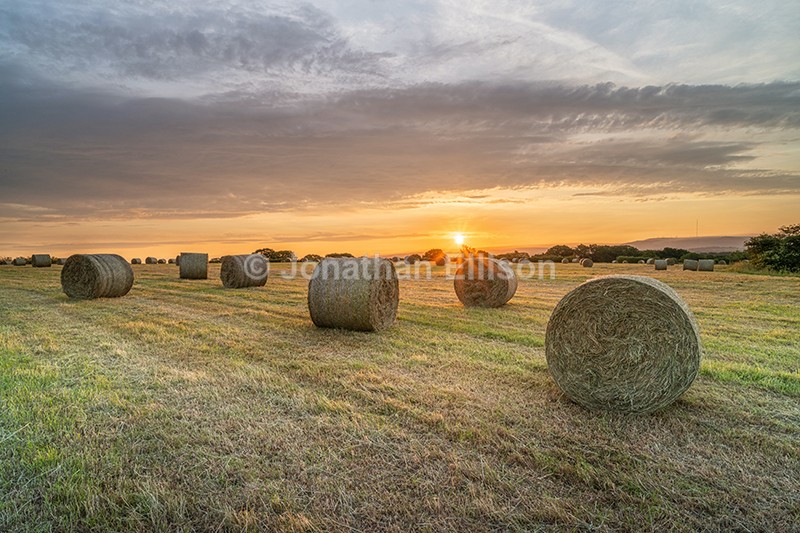 Hay Bale Sunrise - Rivington And Surrounding Areas