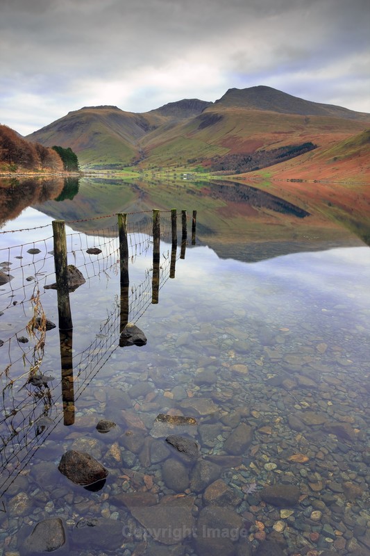 Scafells in Reflection - Distant Hills