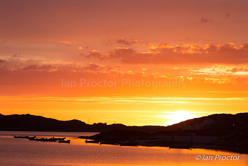 Burnt Orange Sunset, Sky Road, Connemara, Ireland. - Ireland