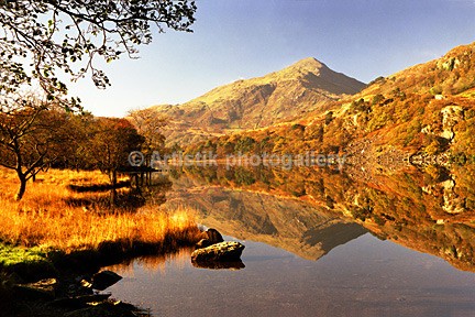 Llyn Gwynant autumn reflections A02-8 - Sceniks.com - Snowdonia landscape photographs by Dave O'Shea